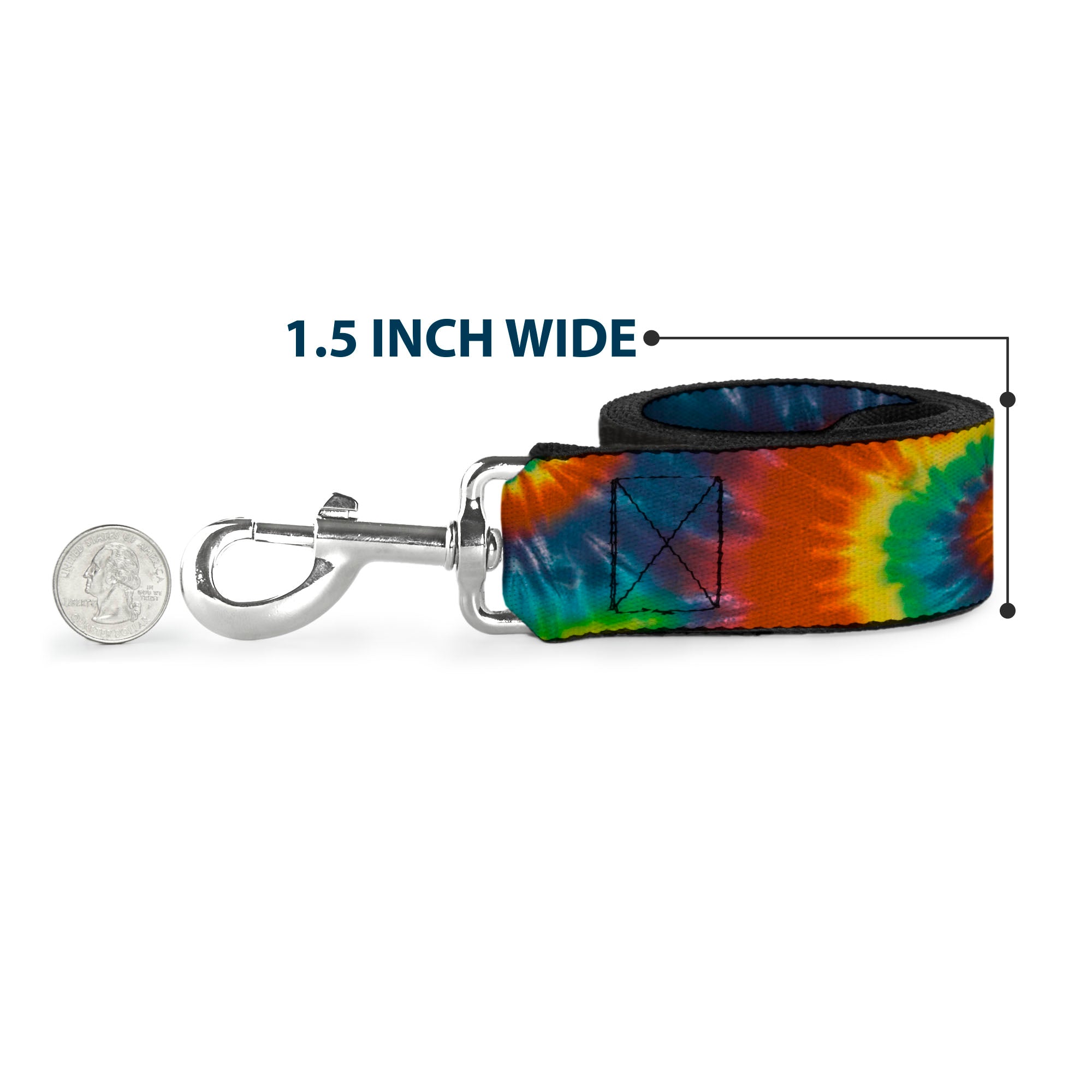 Dog Leash - Tie Dye Swirl Multi Color Dog Leashes Buckle-Down