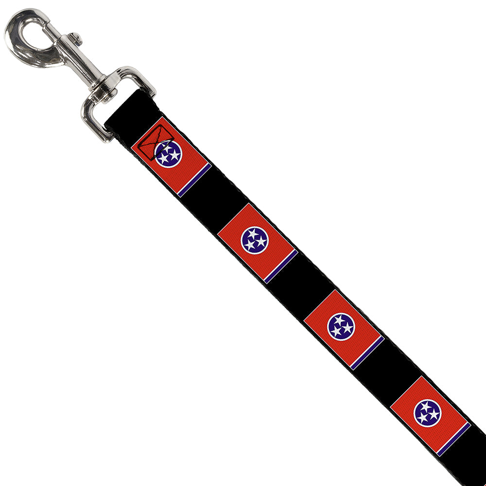 Dog Leash - Tennessee Flags/Black Dog Leashes Buckle-Down