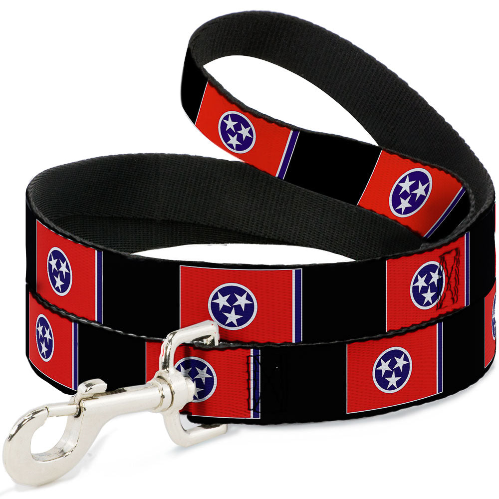 Dog Leash - Tennessee Flags/Black Dog Leashes Buckle-Down
