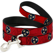 Dog Leash - Tennessee Flag Stars CLOSE-UP Distressed Dog Leashes Buckle-Down