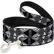 Dog Leash - Tribal1 Black/White Dog Leashes Buckle-Down