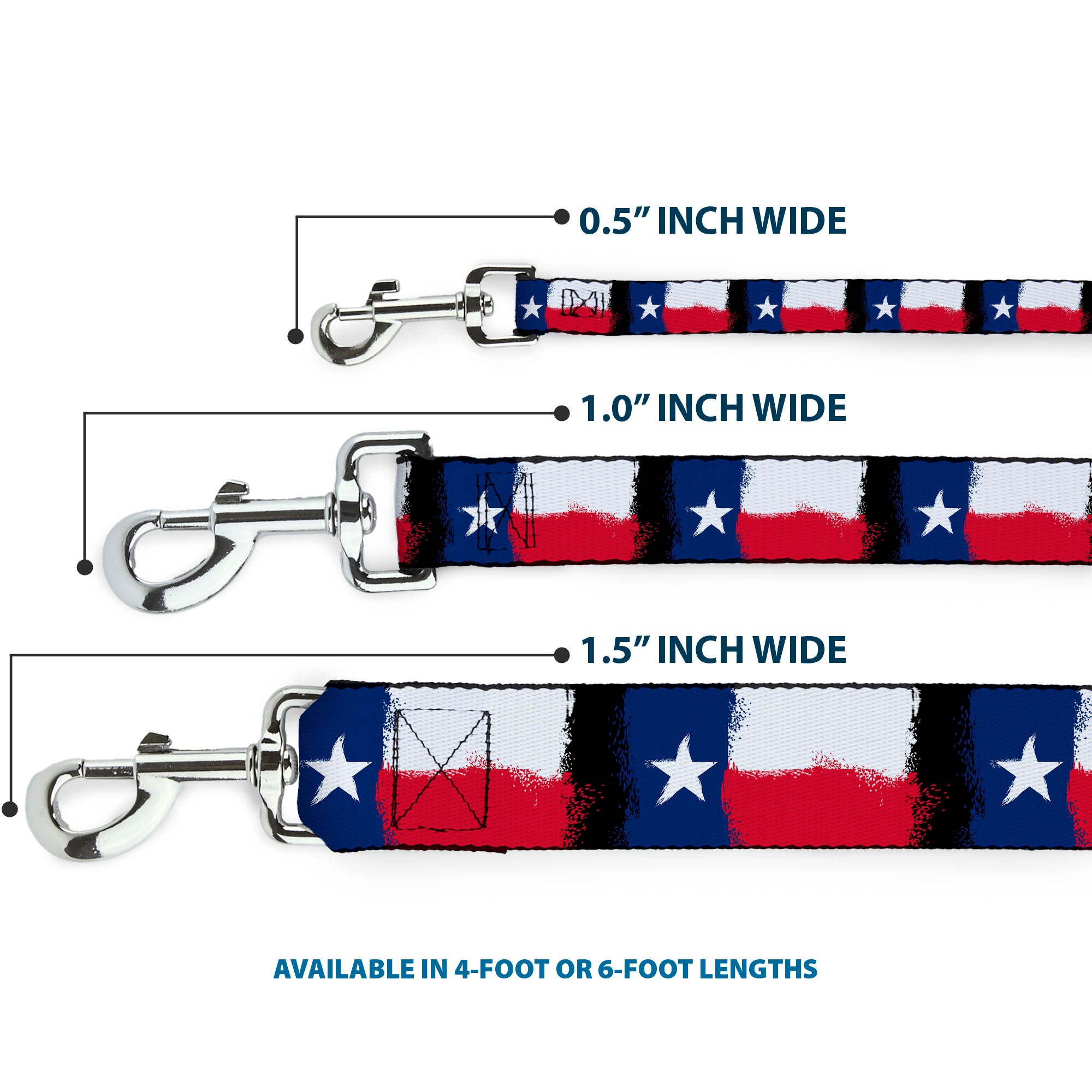 Dog Leash - Texas Flag Painting Dog Leashes Buckle-Down