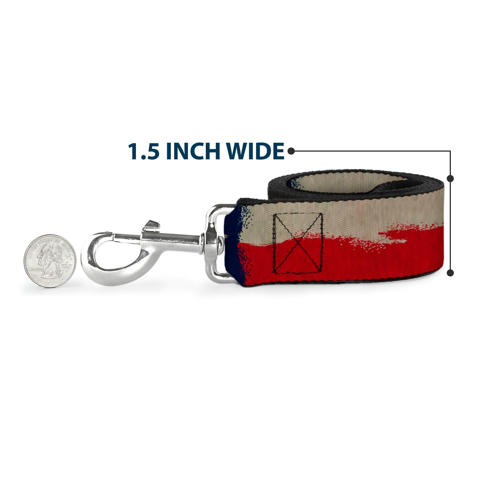 Dog Leash - Texas Flag CLOSE-UP Distressed Painting Dog Leashes Buckle-Down