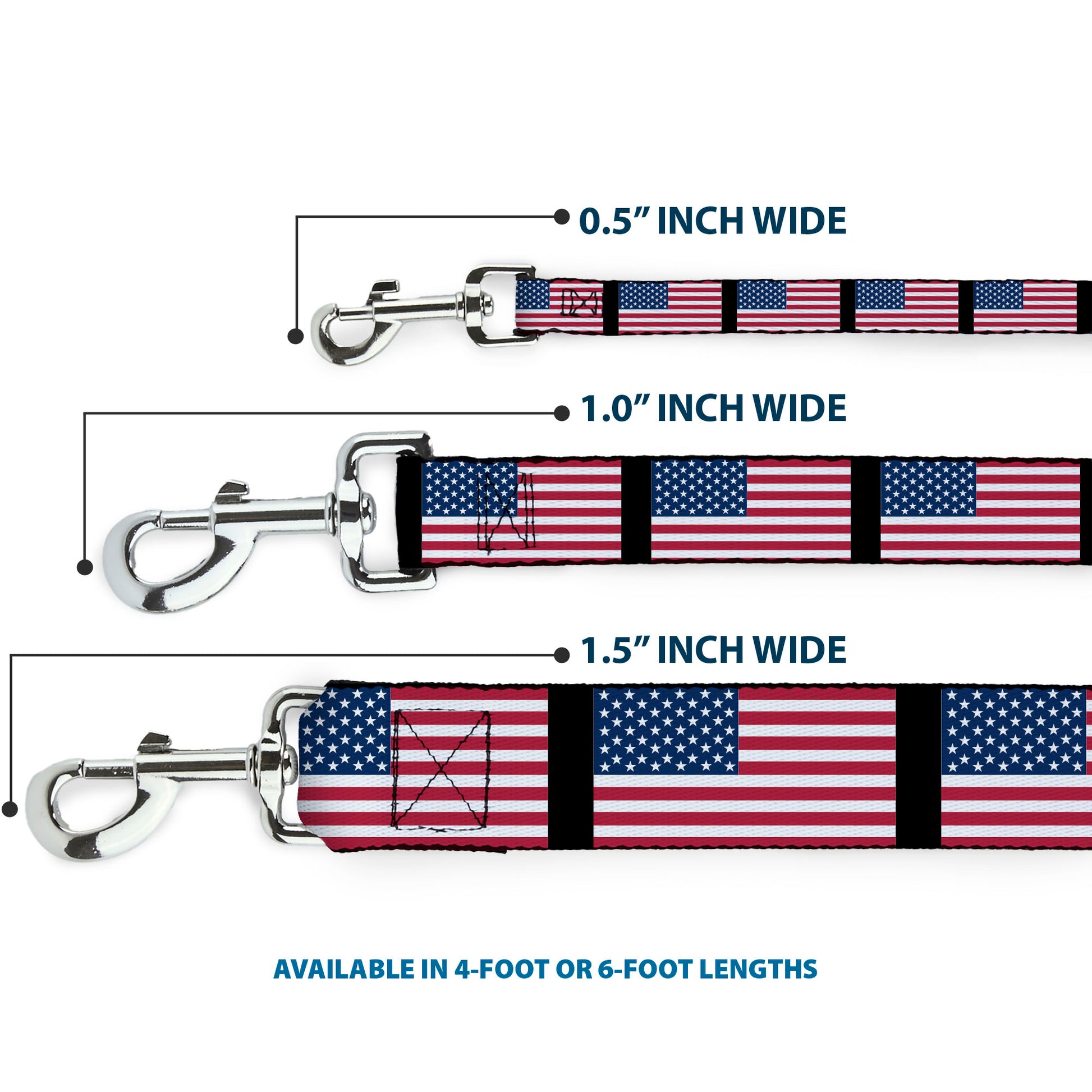 Dog Leash - United States Flags Dog Leashes Buckle-Down