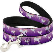 Dog Leash - Unicorn Sparkles Purple/Pink Dog Leashes Buckle-Down
