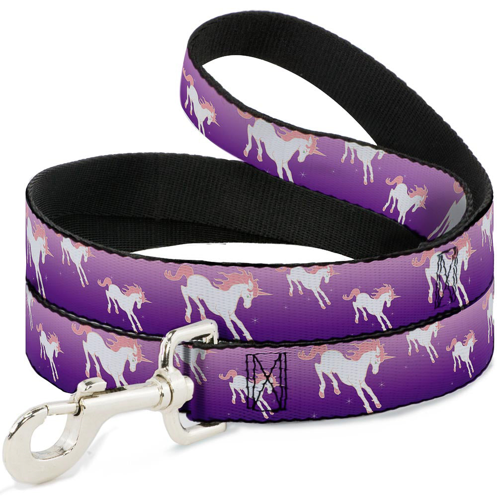 Dog Leash - Unicorn Sparkles Purple/Pink Dog Leashes Buckle-Down