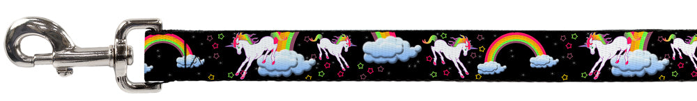 Dog Leash - Unicorns/Rainbows/Stars Black Dog Leashes Buckle-Down