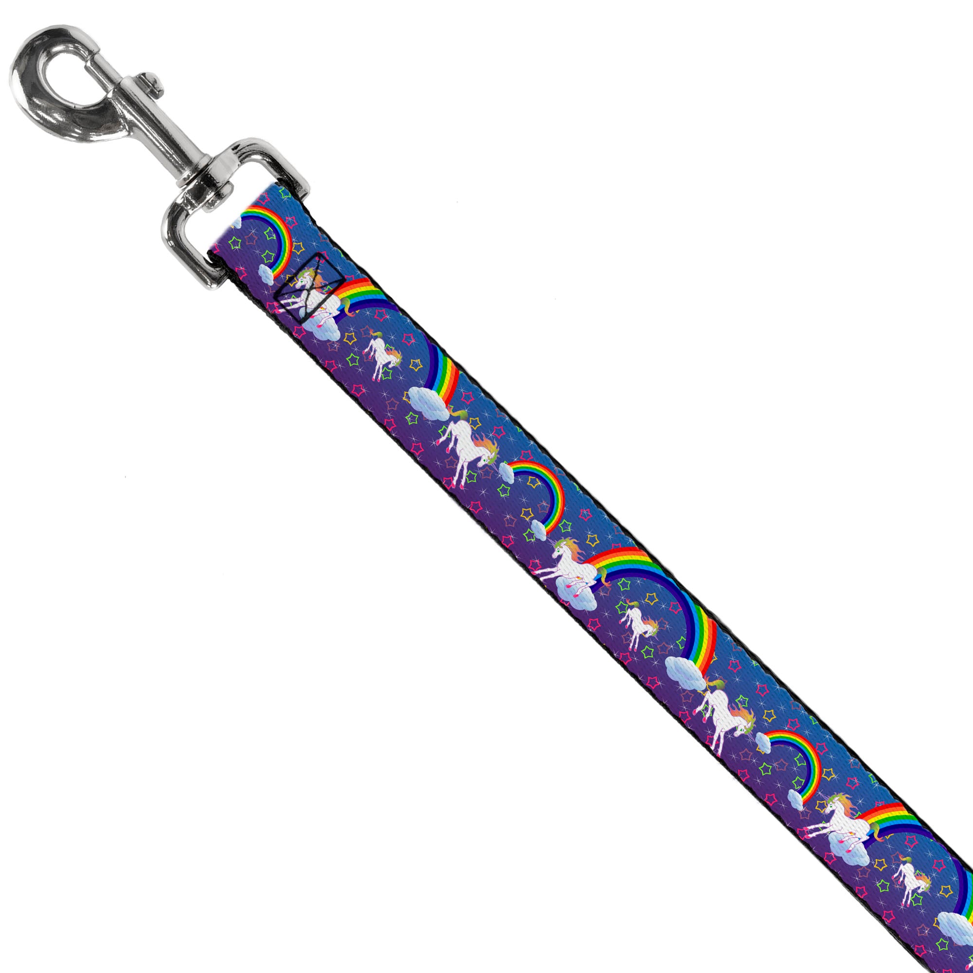 Dog Leash - Unicorns/Rainbows/Stars Blue/Purple Dog Leashes Buckle-Down