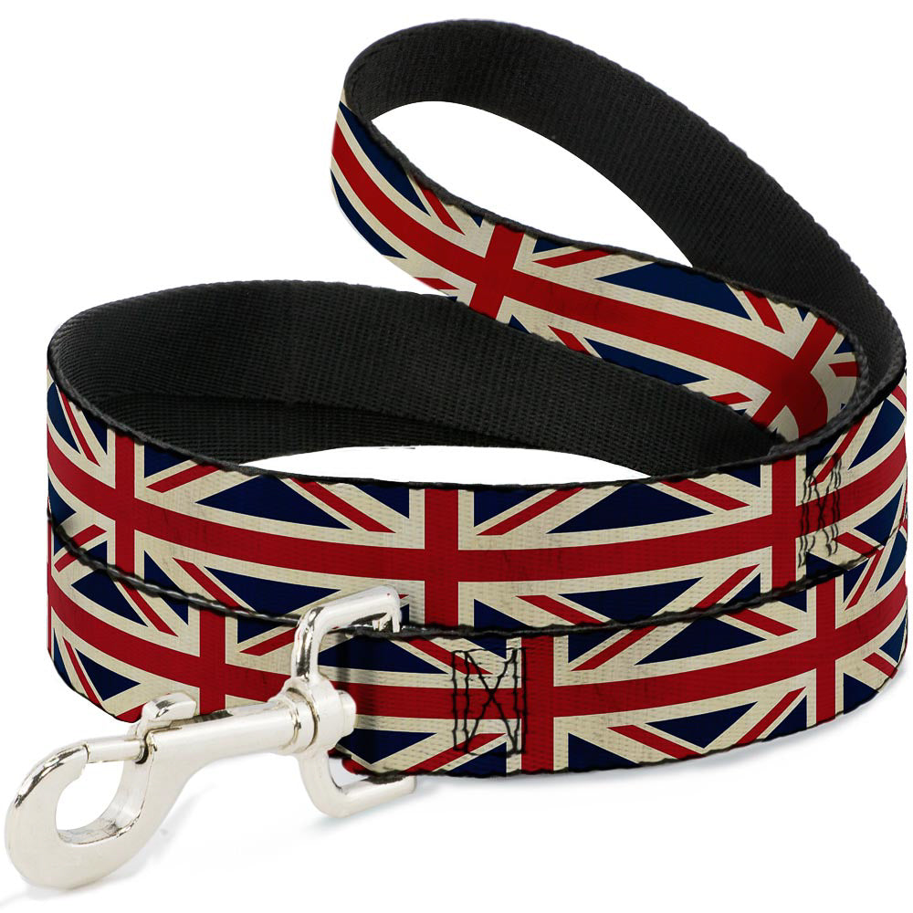 Dog Leash - Vintage United Kingdom Flags Dog Leashes Buckle-Down