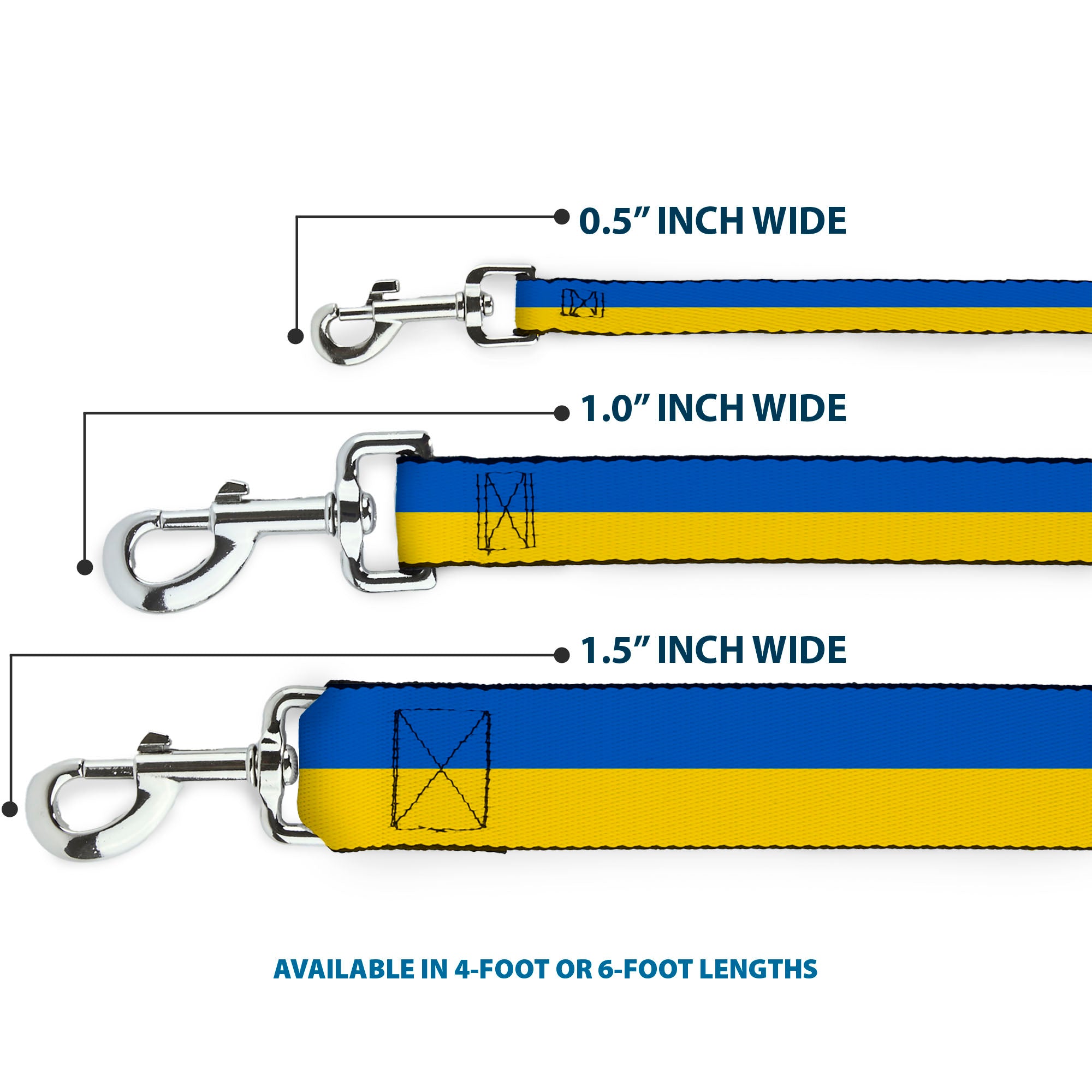 Dog Leash - Ukraine Flag Continuous Dog Leashes Buckle-Down
