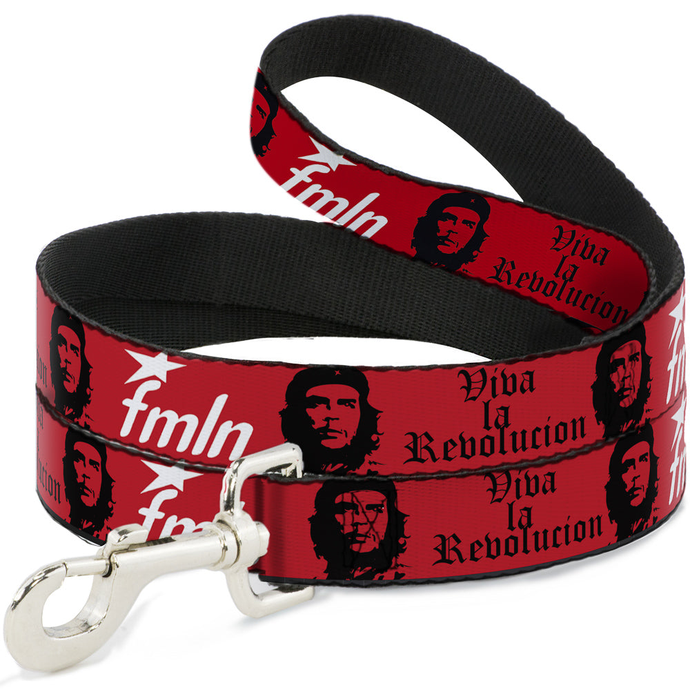 Dog Leash - VIVA LA REVOLUCION Che w/fmln Red Dog Leashes Buckle-Down