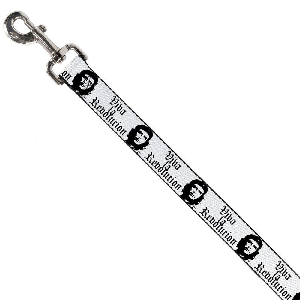 Dog Leash - VIVA LA REVOLUCION Che White/Black Dog Leashes Buckle-Down