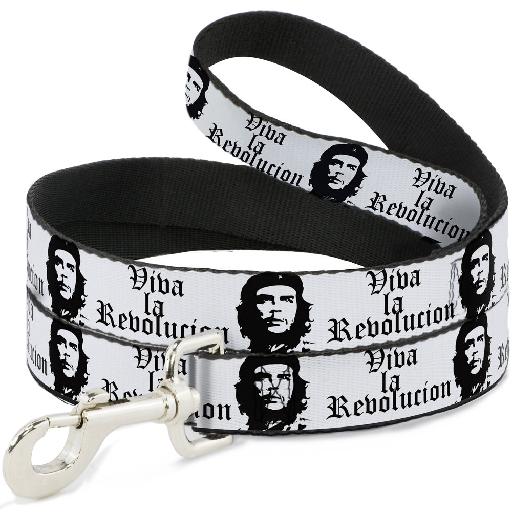 Dog Leash - VIVA LA REVOLUCION Che White/Black Dog Leashes Buckle-Down