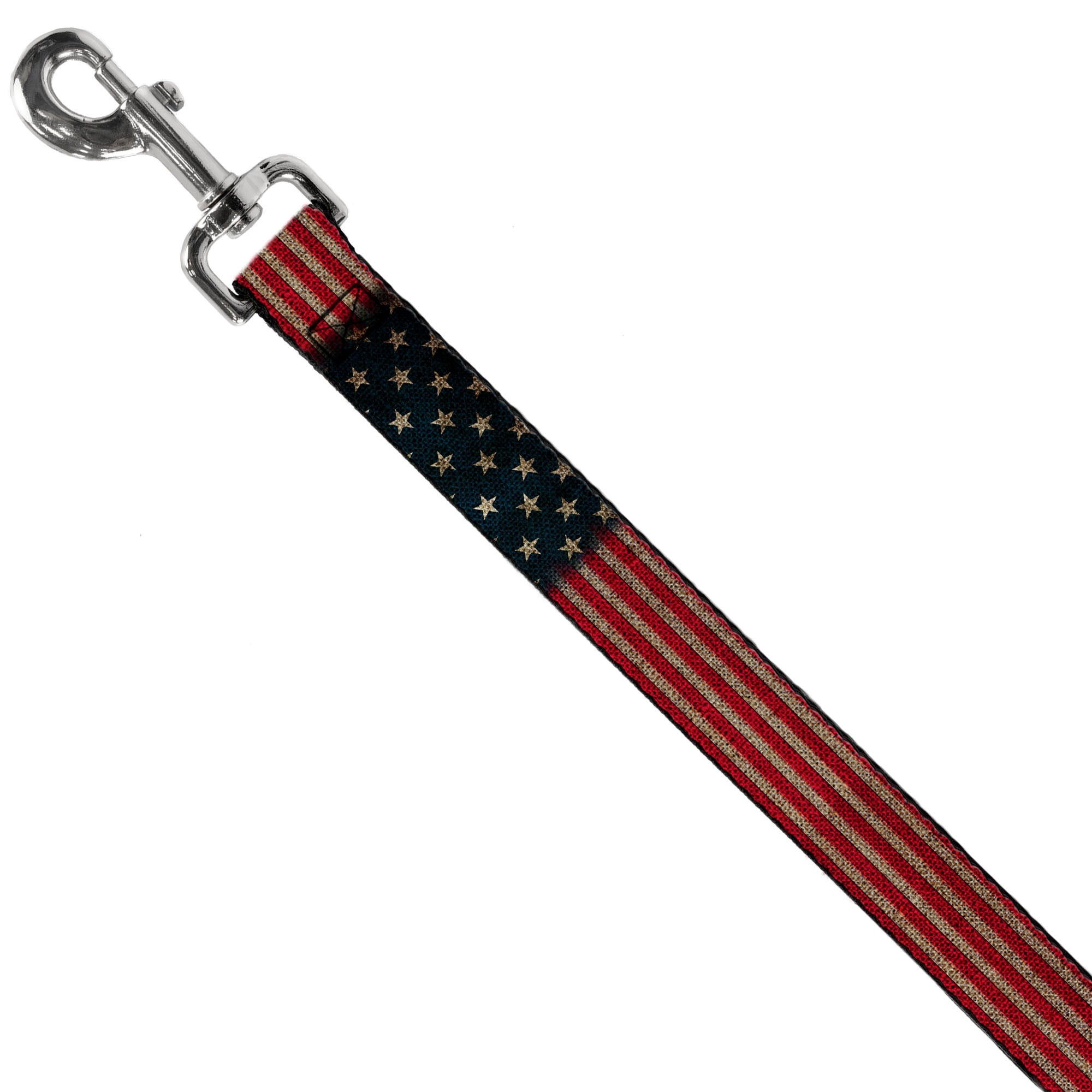 Dog Leash - Vintage US Flag Stretch Dog Leashes Buckle-Down