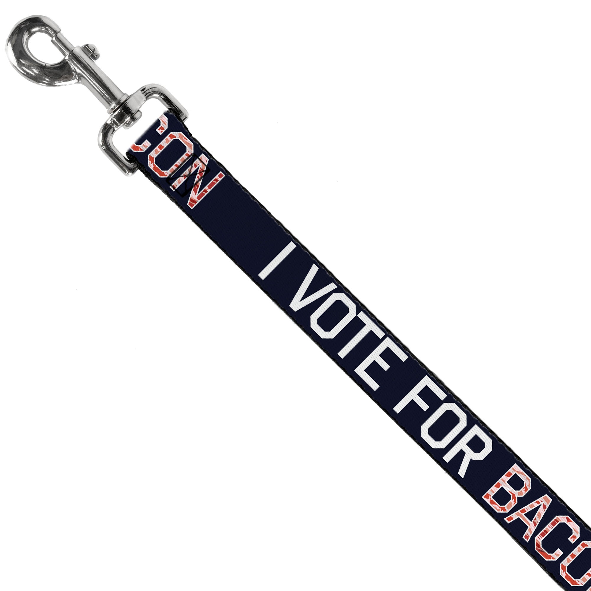 Dog Leash - VOTE FOR BACON Black/White/Bacon Dog Leashes Buckle-Down
