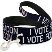 Dog Leash - VOTE FOR BACON Black/White/Bacon Dog Leashes Buckle-Down