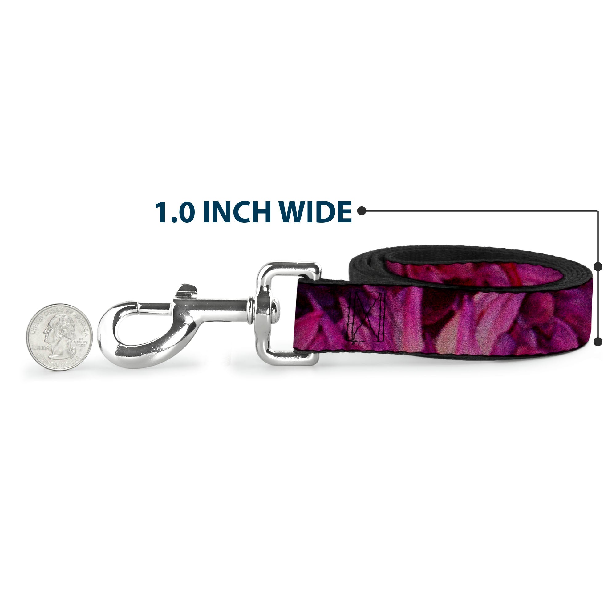 Dog Leash - Vivid Floral Collage Pinks Dog Leashes Buckle-Down