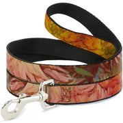 Dog Leash - Vivid Floral Collage Orange-Pinks Dog Leashes Buckle-Down