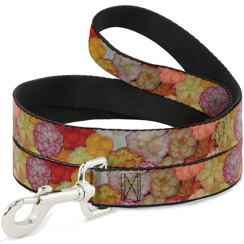 Dog Leash - Vivid Floral Collage2 Yellows/Pinks/Oranges Dog Leashes Buckle-Down
