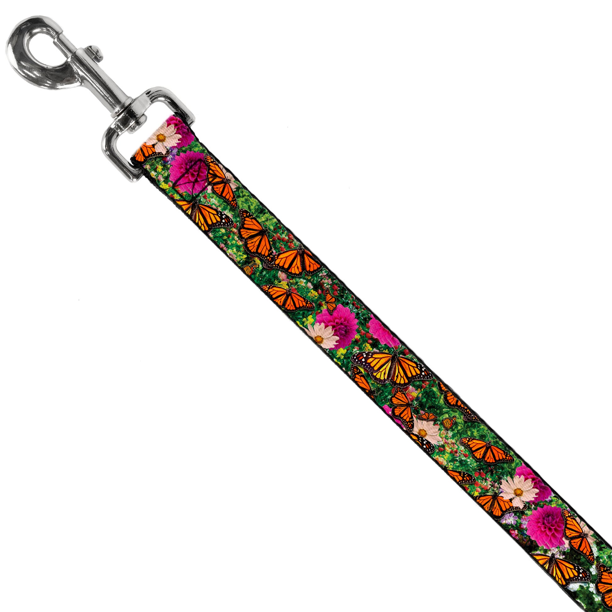 Dog Leash - Vivid Monarch Butterfly Garden Dog Leashes Buckle-Down
