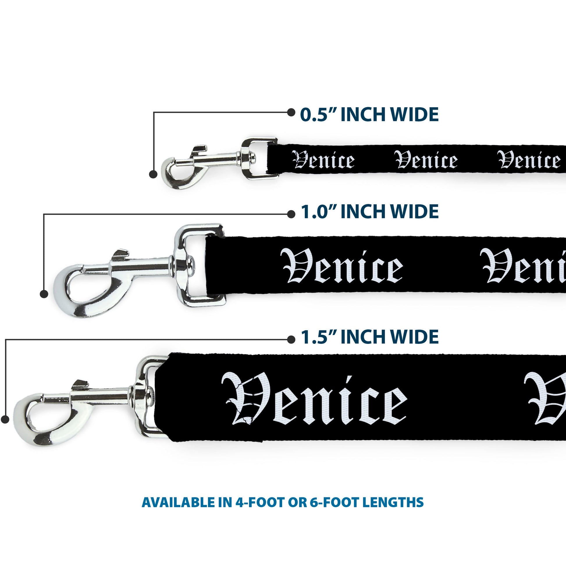 Dog Leash - VENICE Old English Black/White Dog Leashes Buckle-Down