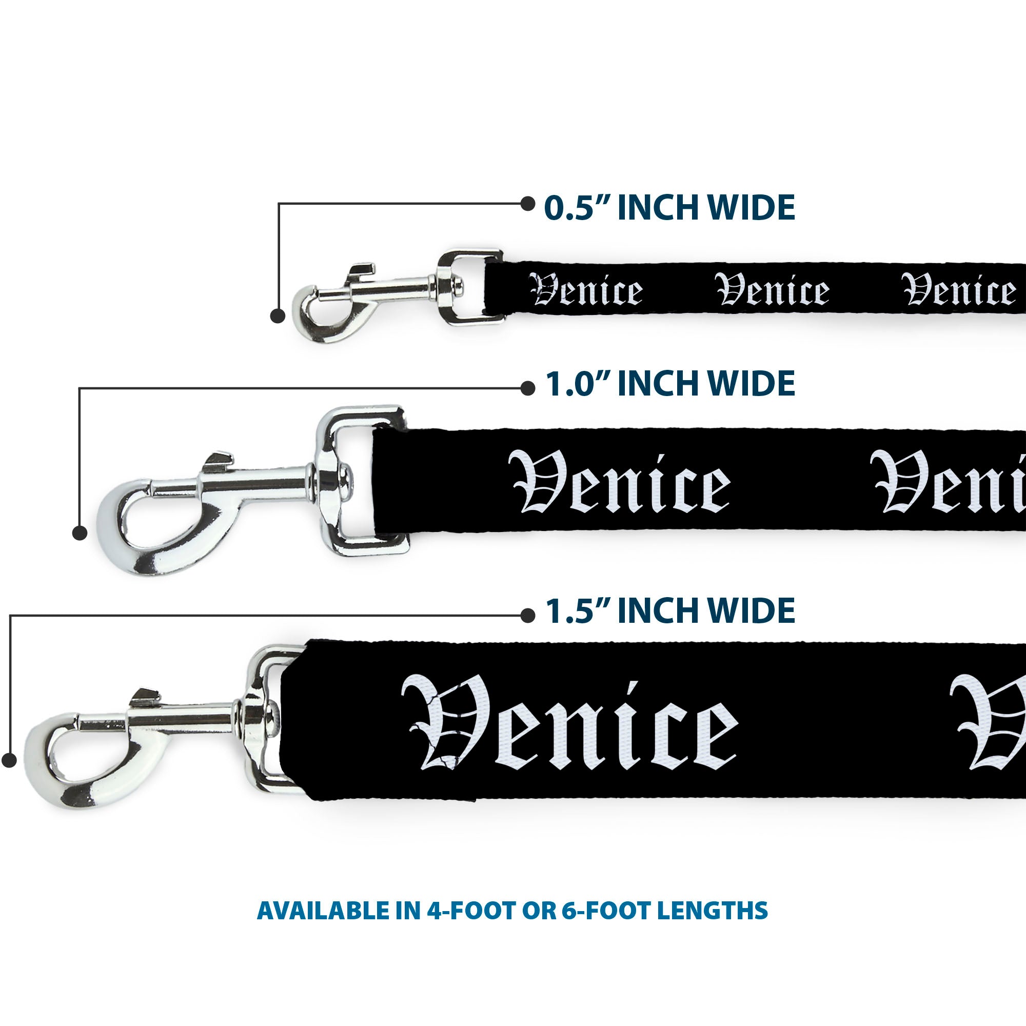 Dog Leash - VENICE Old English Black/White Dog Leashes Buckle-Down