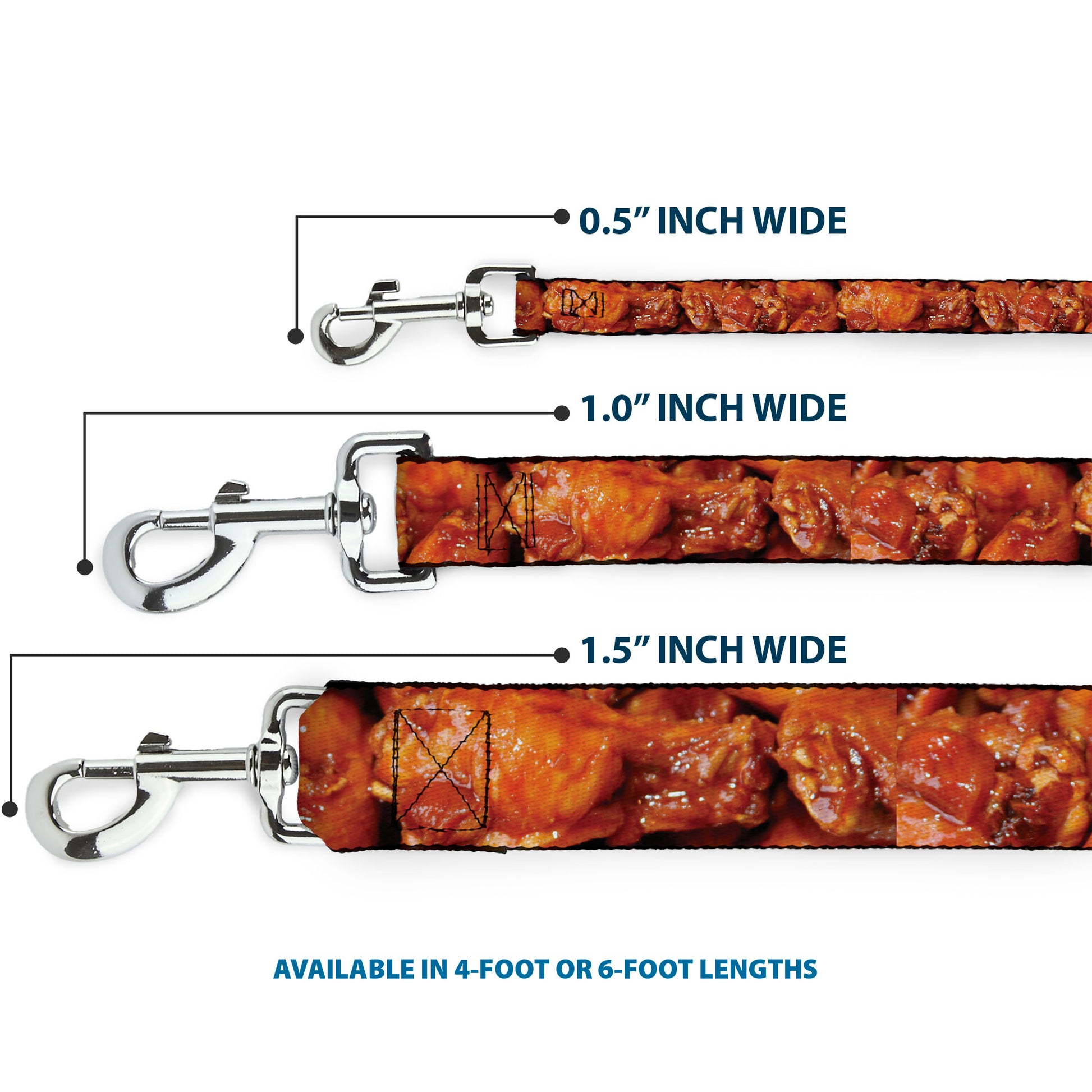Dog Leash - Vivid Hot Wings Stacked Dog Leashes Buckle-Down