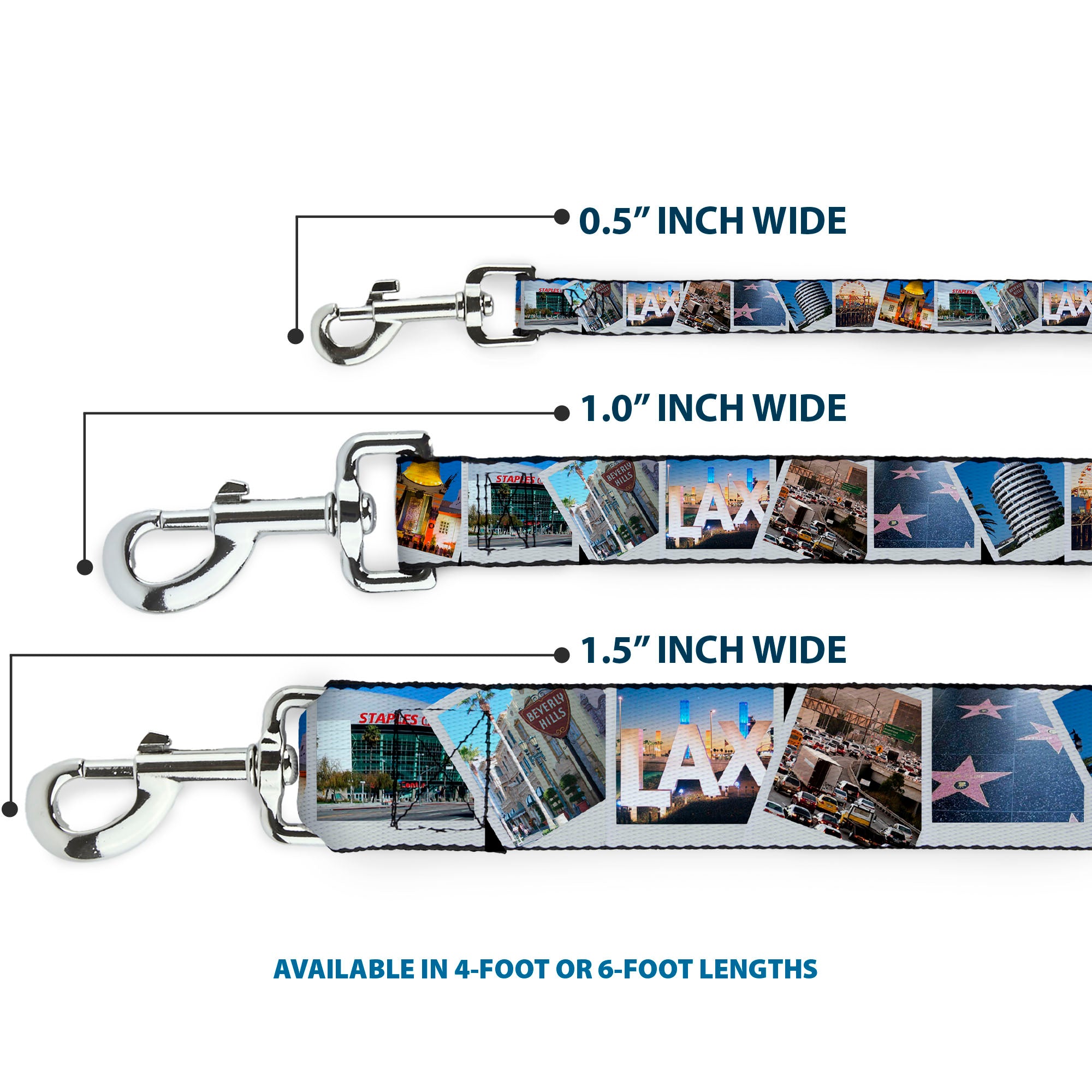 Dog Leash - Vivid Los Angeles Snapshots Stacked Dog Leashes Buckle-Down