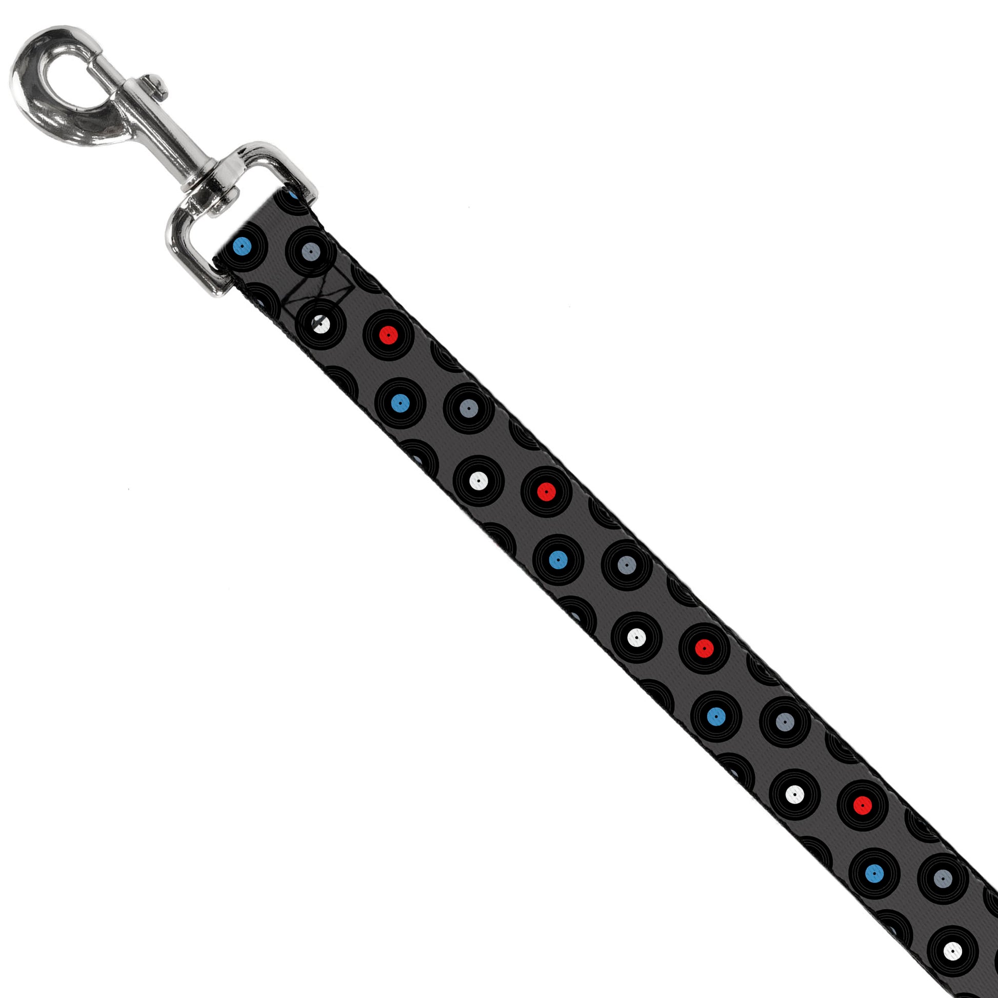 Dog Leash - Vinyl Records Gray/Black/Red/Blue/White Dog Leashes Buckle-Down