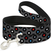 Dog Leash - Vinyl Records Gray/Black/Red/Blue/White Dog Leashes Buckle-Down