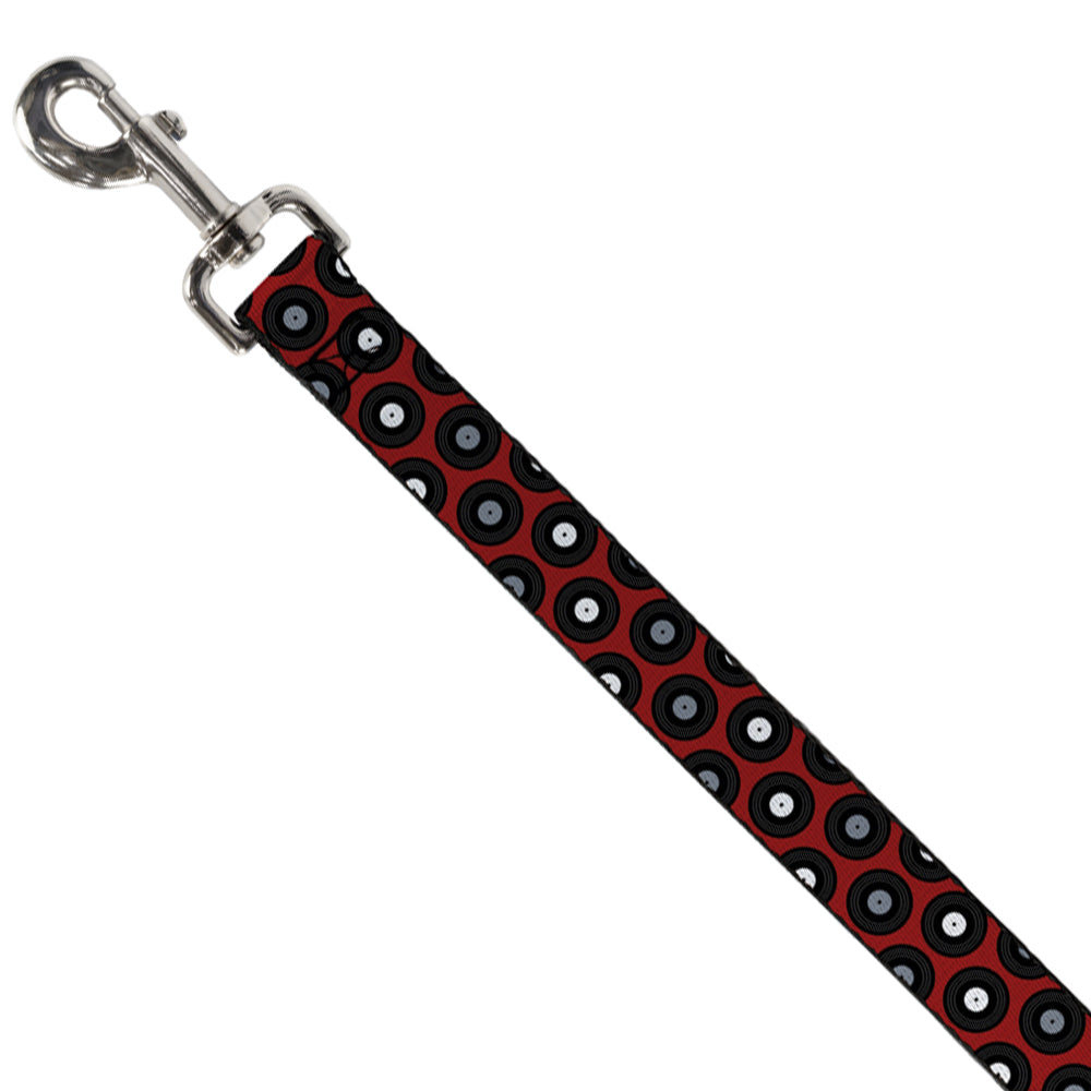 Dog Leash - Vinyl Records Red/Black/Gray/White Dog Leashes Buckle-Down