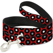 Dog Leash - Vinyl Records Red/Black/Gray/White Dog Leashes Buckle-Down