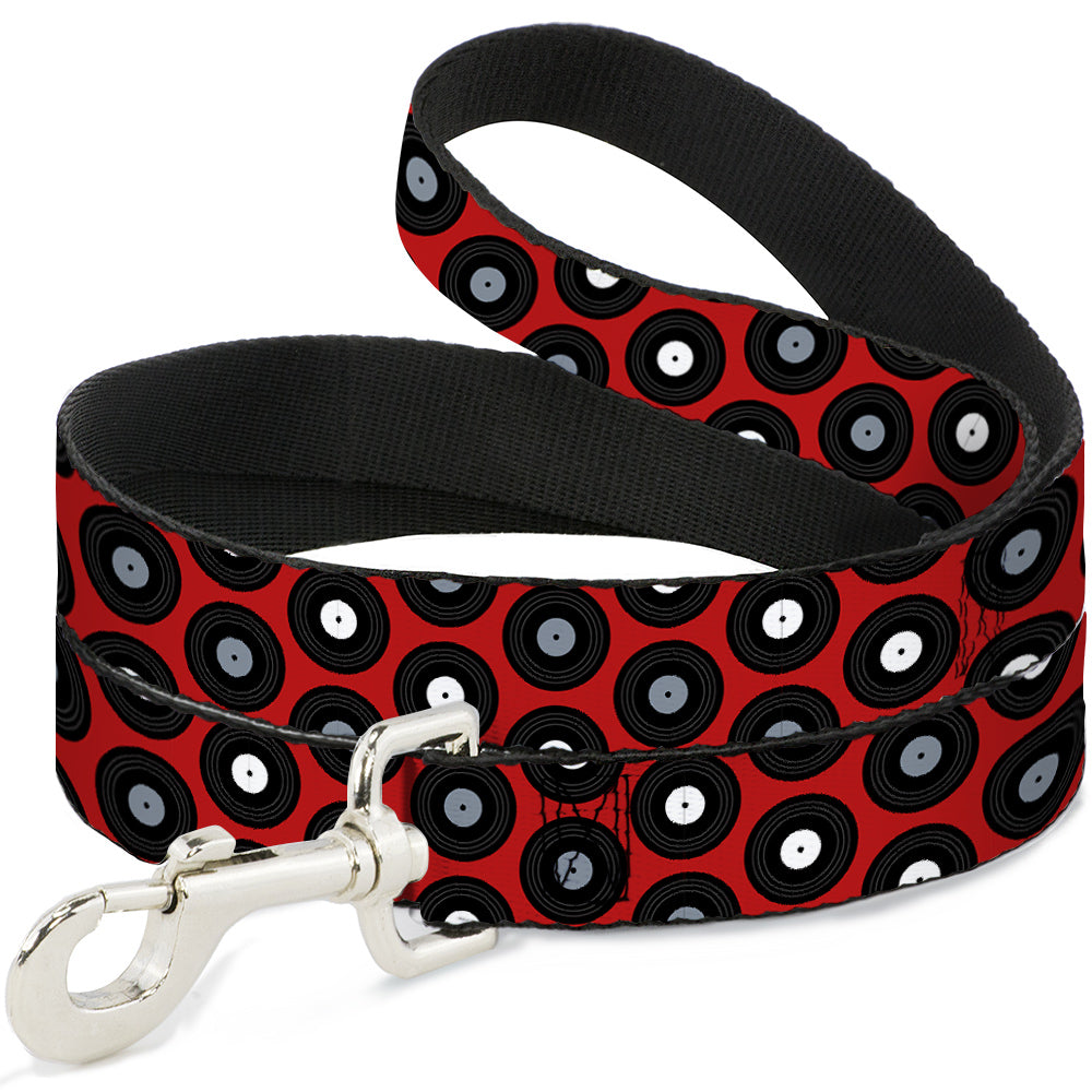Dog Leash - Vinyl Records Red/Black/Gray/White Dog Leashes Buckle-Down