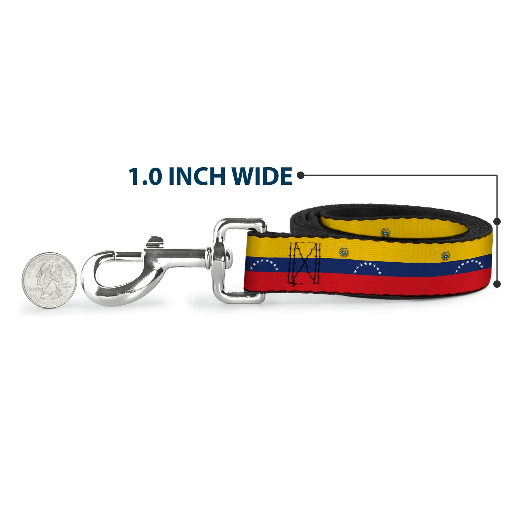 Dog Leash - Venezuela Flag Continious Repeat Dog Leashes Buckle-Down