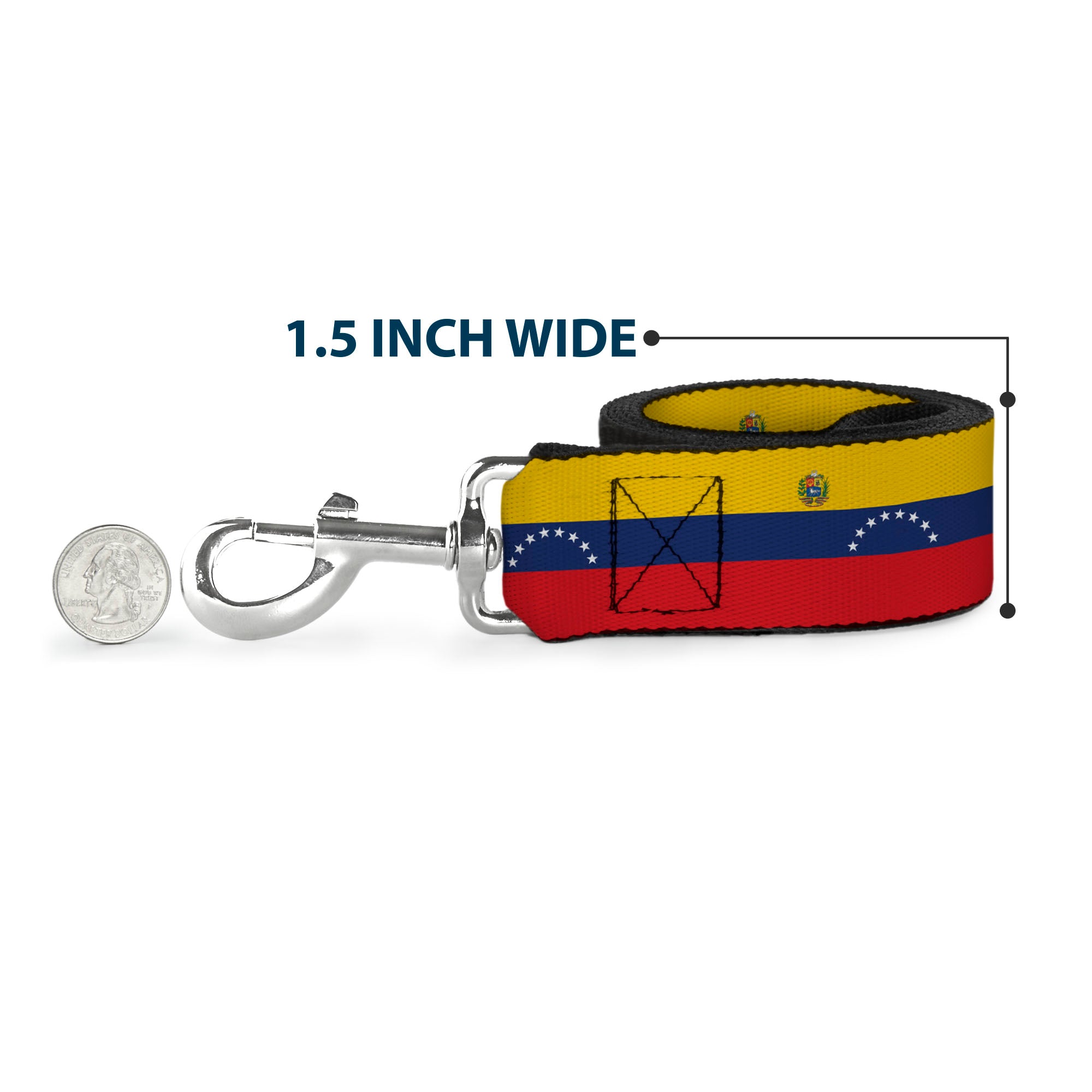 Dog Leash - Venezuela Flag Continious Repeat Dog Leashes Buckle-Down