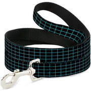 Dog Leash - Wire Grid Black/Blue Dog Leashes Buckle-Down