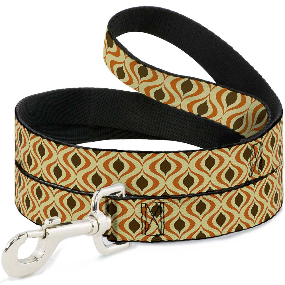 Dog Leash - Wallpaper1 Ogee Tan/Orange/Brown Dog Leashes Buckle-Down