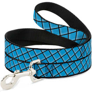 Dog Leash - Wire Grid Baby Blue Black/White Dog Leashes Buckle-Down