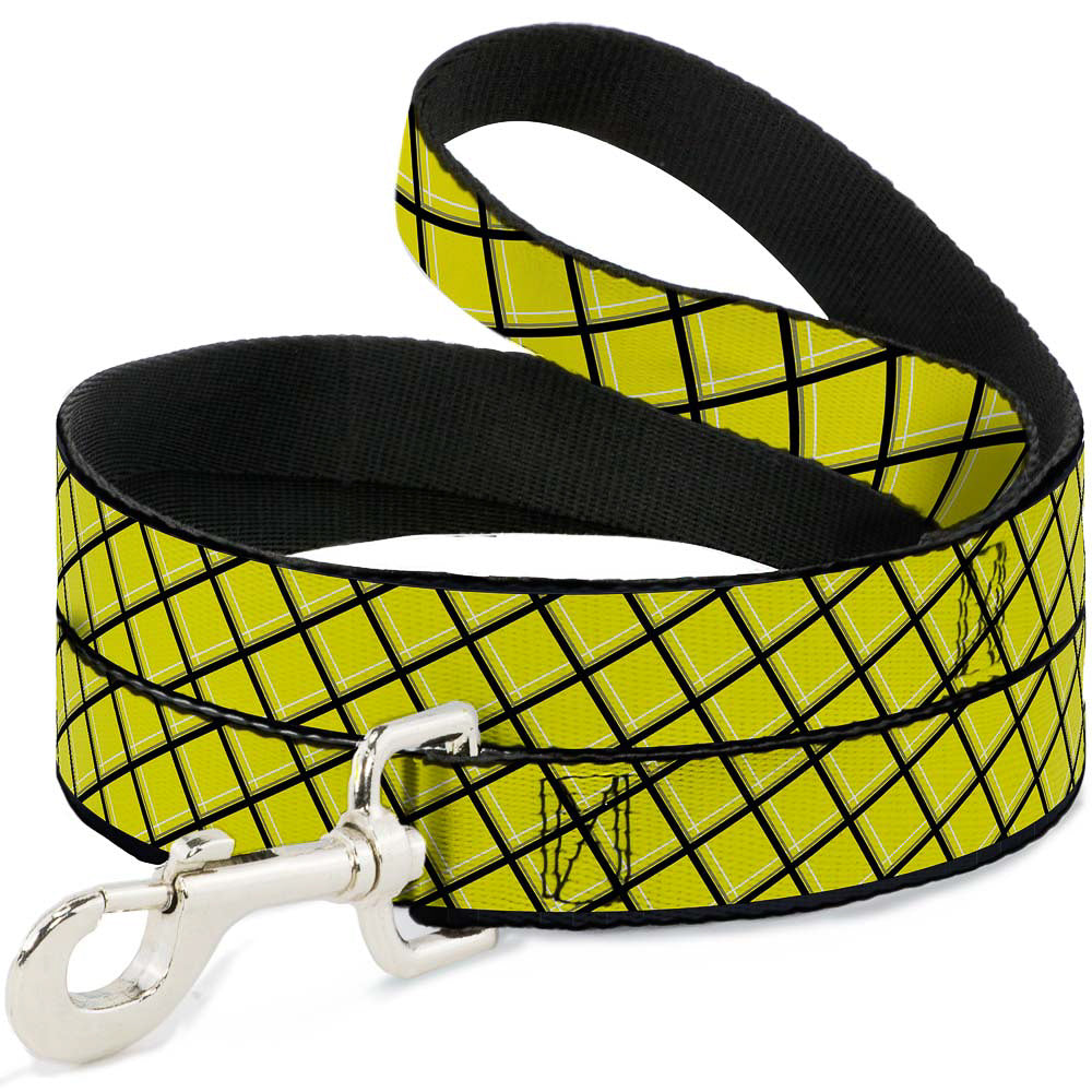 Dog Leash - Wire Grid Yellow/Black/Gray Dog Leashes Buckle-Down