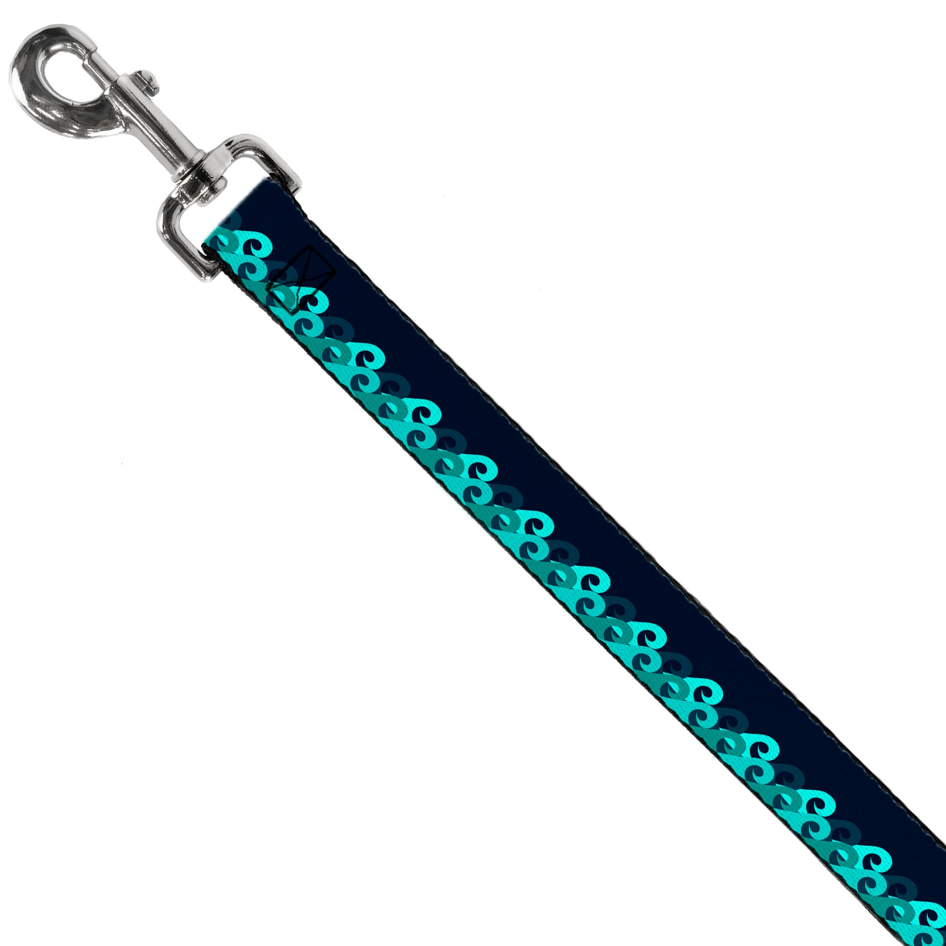 Dog Leash - Waves Navy/Blue Shades Dog Leashes Buckle-Down