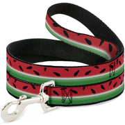 Dog Leash - Watermelon Stripe Red/Green/Black Dog Leashes Buckle-Down