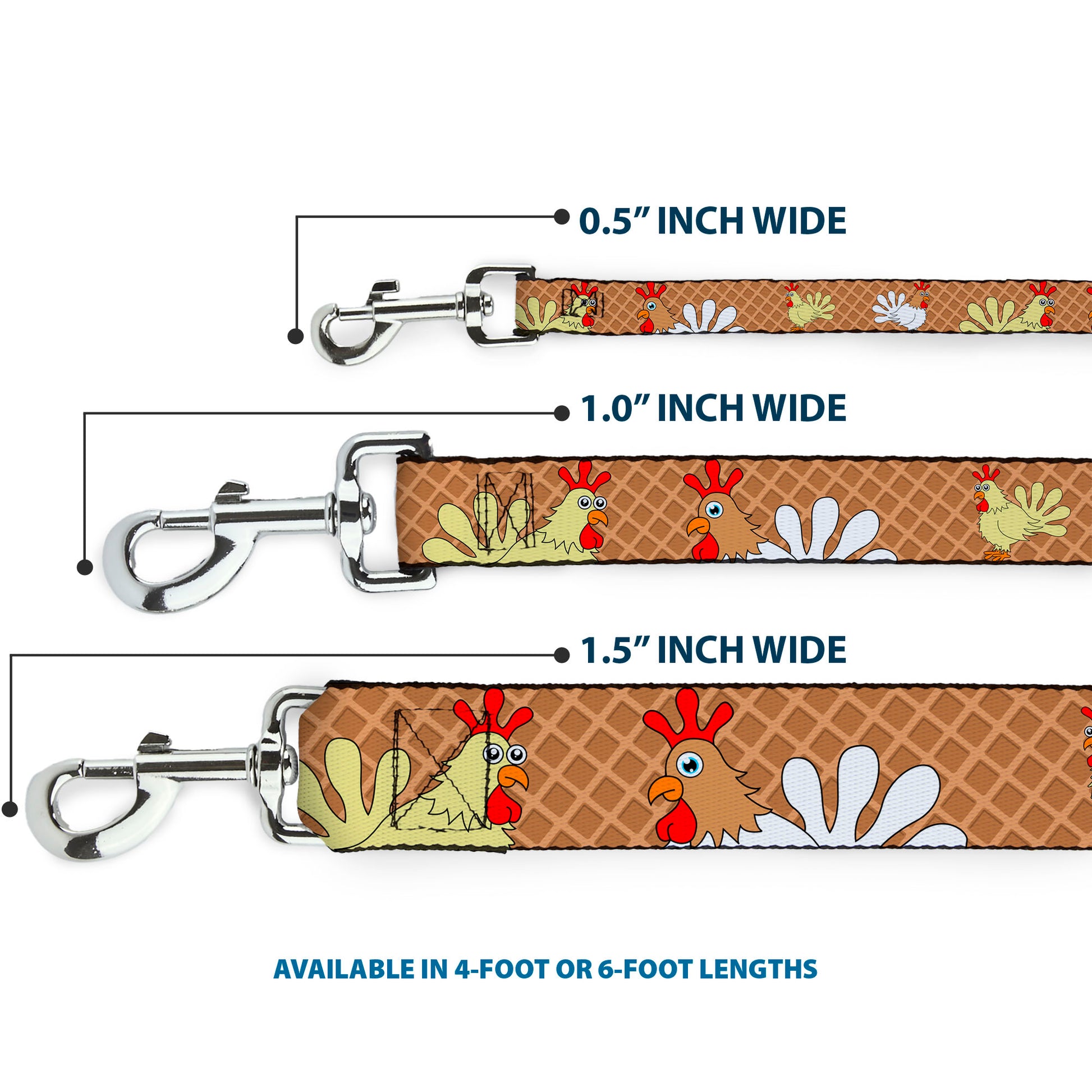 Dog Leash - Waffle/Chicken Poses Dog Leashes Buckle-Down