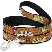 Dog Leash - Waffle/Chicken Poses Dog Leashes Buckle-Down