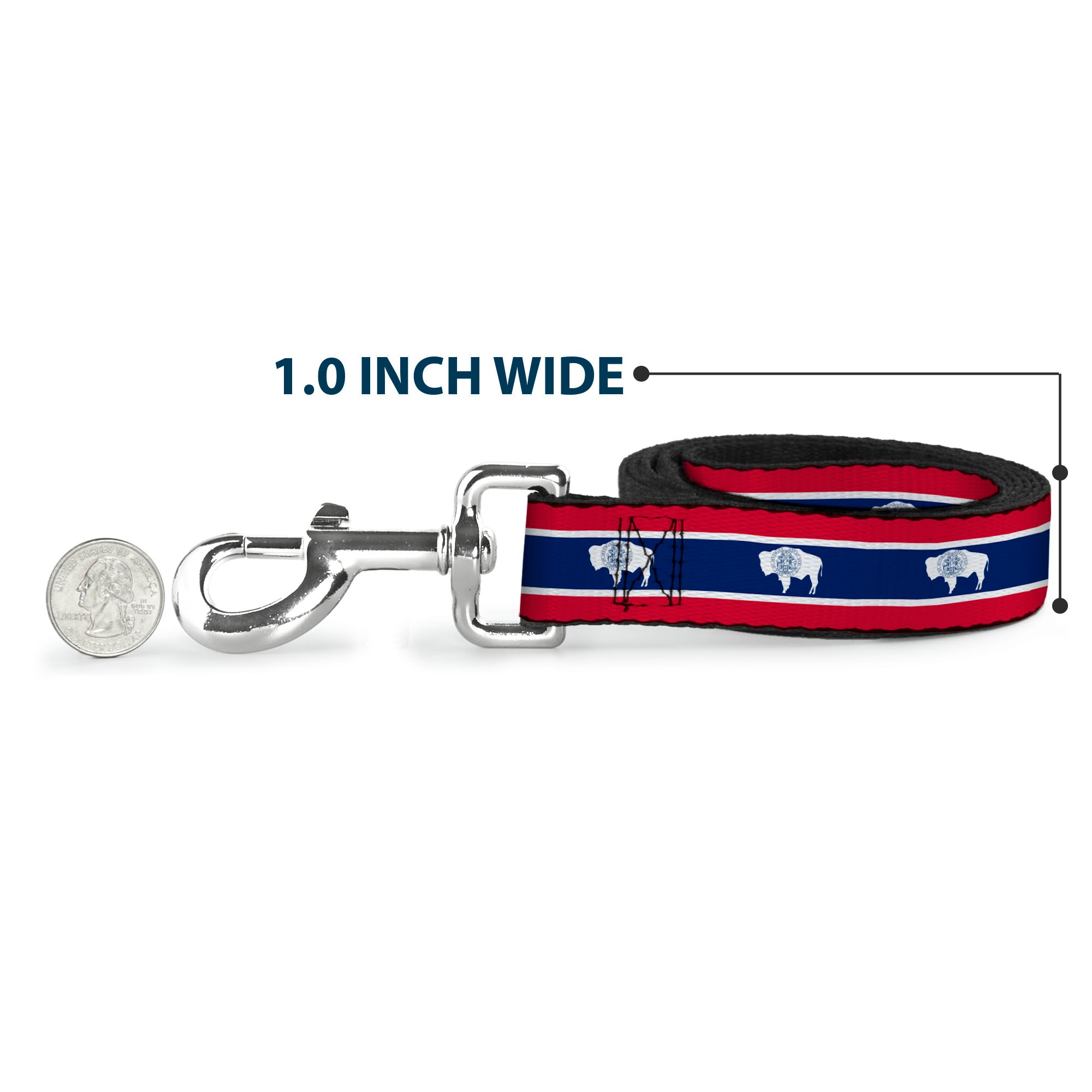Dog Leash - Wyoming Flags Dog Leashes Buckle-Down