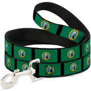 Dog Leash - Washington Flags/Black Dog Leashes Buckle-Down