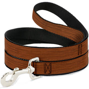 Dog Leash - Wood Grain2 Horizontal Reddish Brown Dog Leashes Buckle-Down