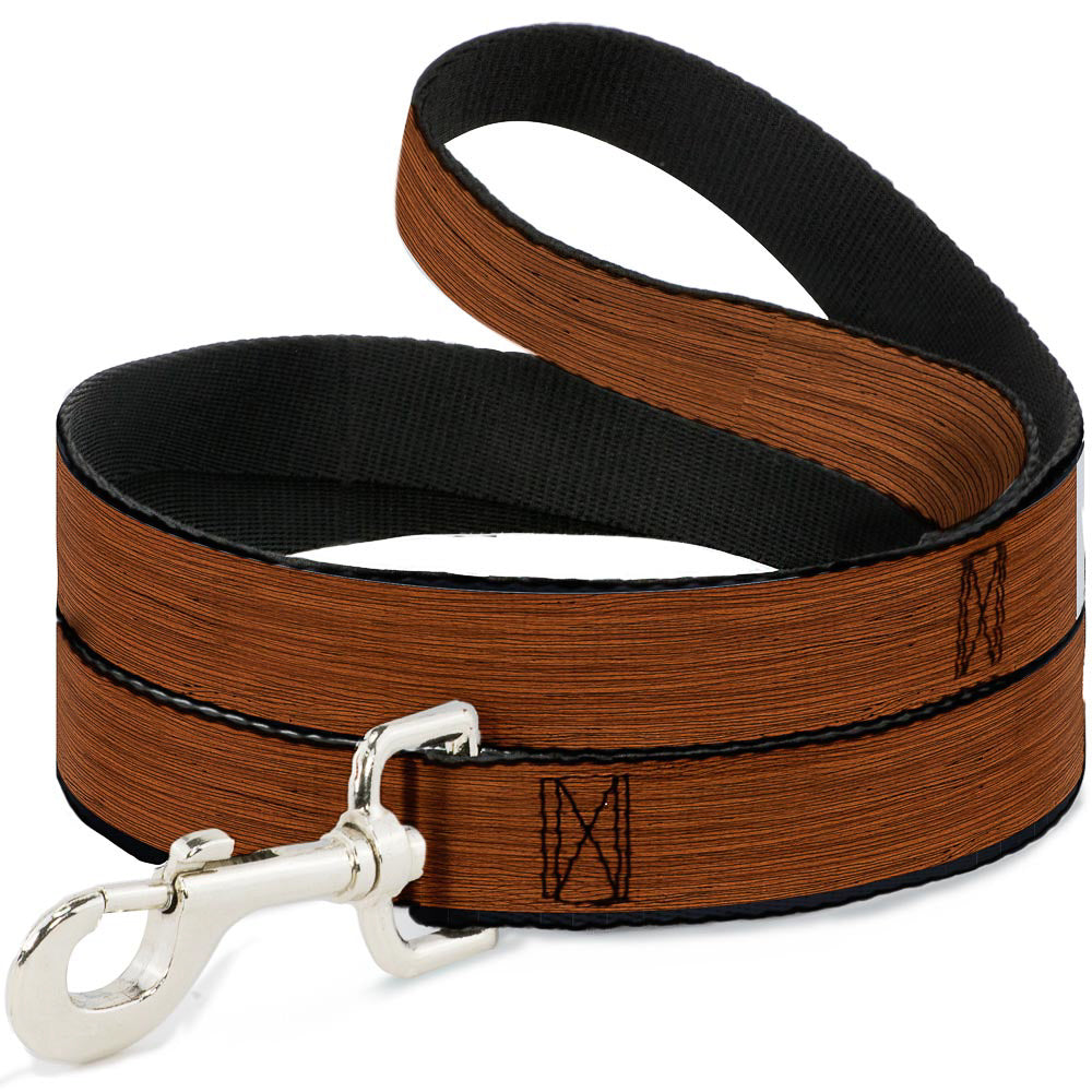 Dog Leash - Wood Grain2 Horizontal Reddish Brown Dog Leashes Buckle-Down