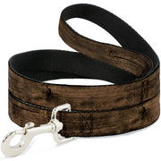 Dog Leash - Wood Grain3 Horizontal Brown Dog Leashes Buckle-Down