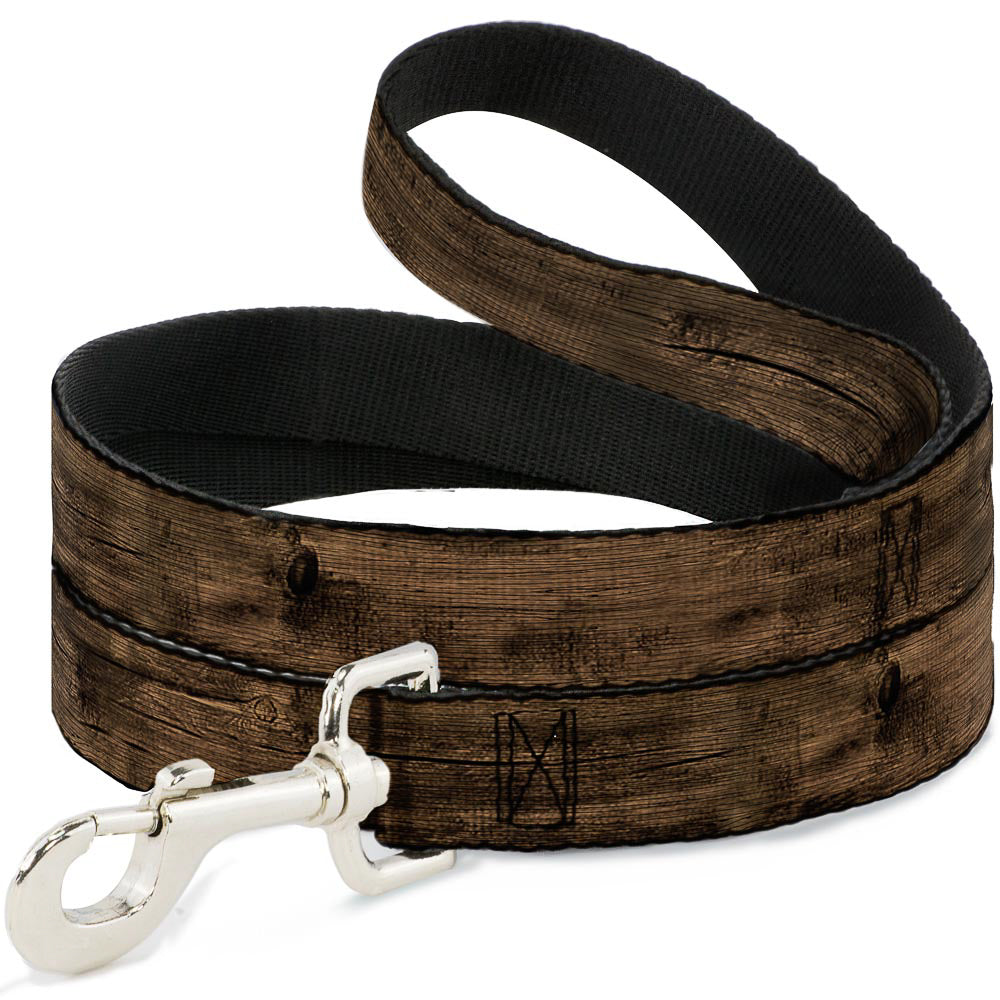 Dog Leash - Wood Grain3 Horizontal Brown Dog Leashes Buckle-Down