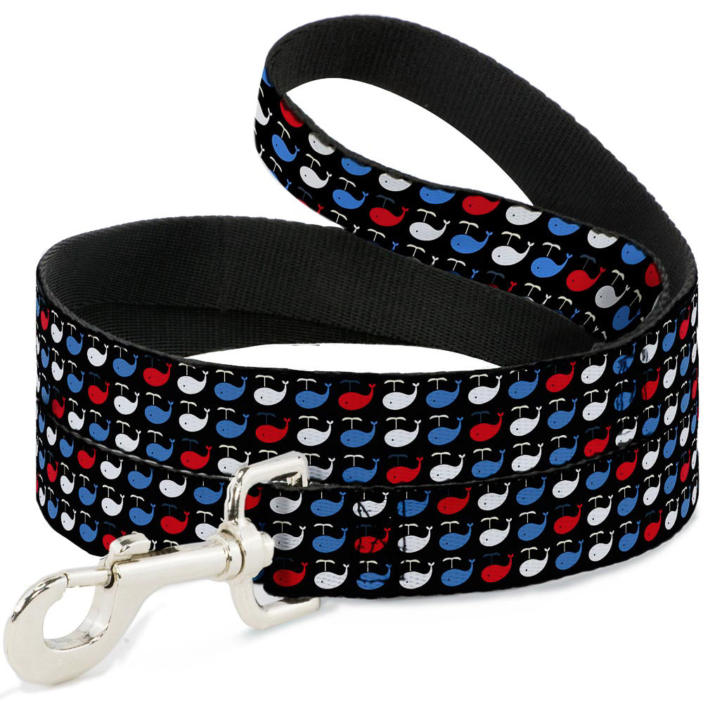 Dog Leash - Whales Navy/Red/White/Blue Dog Leashes Buckle-Down